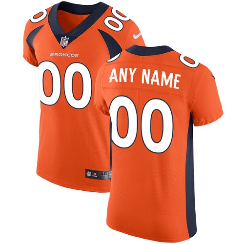 Men's Denver Broncos Orange Team Color Vapor Untouchable Custom Elite NFL Stitched Jersey